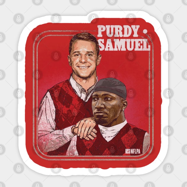 Brock Purdy & Deebo Samuel San Francisco Step Brothers Sticker by ClarityMacaws